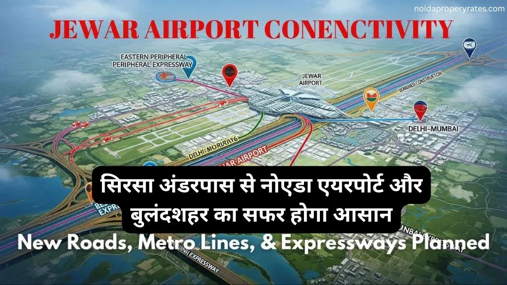 सिरसा अंडरपास से नोएडा एयरपोर्ट और बुलंदशहर का सफर होगा आसान